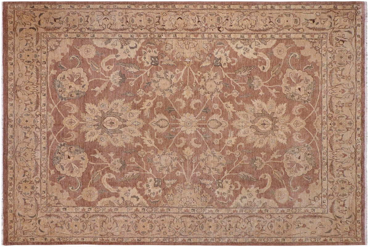 10x13 hand knotted Ziegler wool rug in brown and tan - Chic Ziegler Francis