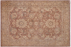 10x13 hand knotted Ziegler wool rug in brown and tan - Chic Ziegler Francis