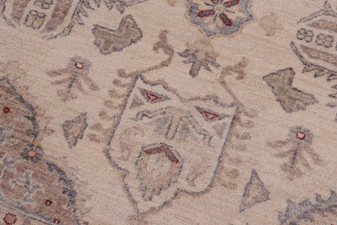 handmade Traditional Kafkaz Ivory Gray Hand Knotted RECTANGLE 100% WOOL area rug 6x7