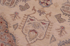 handmade Traditional Kafkaz Ivory Gray Hand Knotted RECTANGLE 100% WOOL area rug 6 x 7
