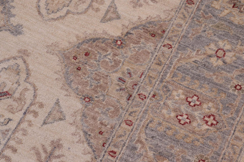 handmade Traditional Kafkaz Ivory Gray Hand Knotted RECTANGLE 100% WOOL area rug 6x7