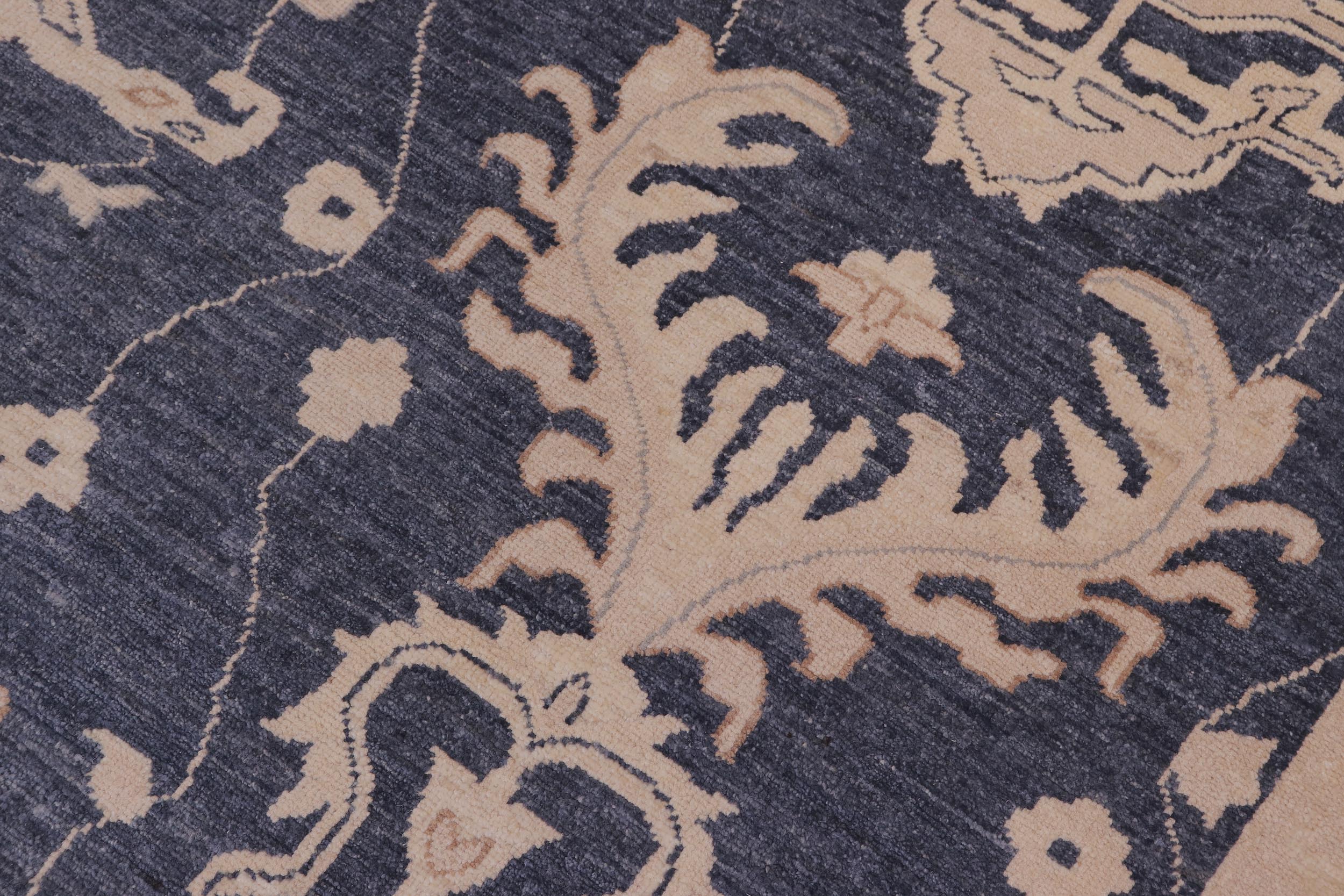 handmade Traditional Kafkaz Bluish Gray Beige Hand Knotted RECTANGLE 100% WOOL area rug 9x12