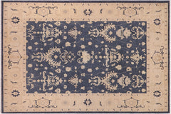 handmade Traditional Kafkaz Bluish Gray Beige Hand Knotted RECTANGLE 100% WOOL area rug 9x12
