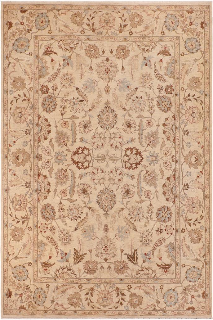 handmade Traditional Kafkaz Beige Tan Hand Knotted RECTANGLE 100% WOOL area rug 10 x 14