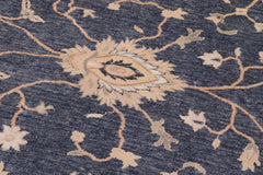 handmade Traditional Kafkaz Drk. Gray Beige Hand Knotted RECTANGLE 100% WOOL area rug 9 x 12
