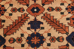 handmade Traditional Antique  Ivory Blue Hand Knotted RECTANGLE 100% WOOL area rug 5x7