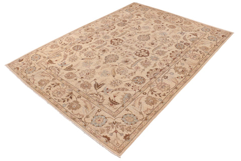 handmade Traditional Kafkaz Beige Tan Hand Knotted RECTANGLE 100% WOOL area rug 10x14