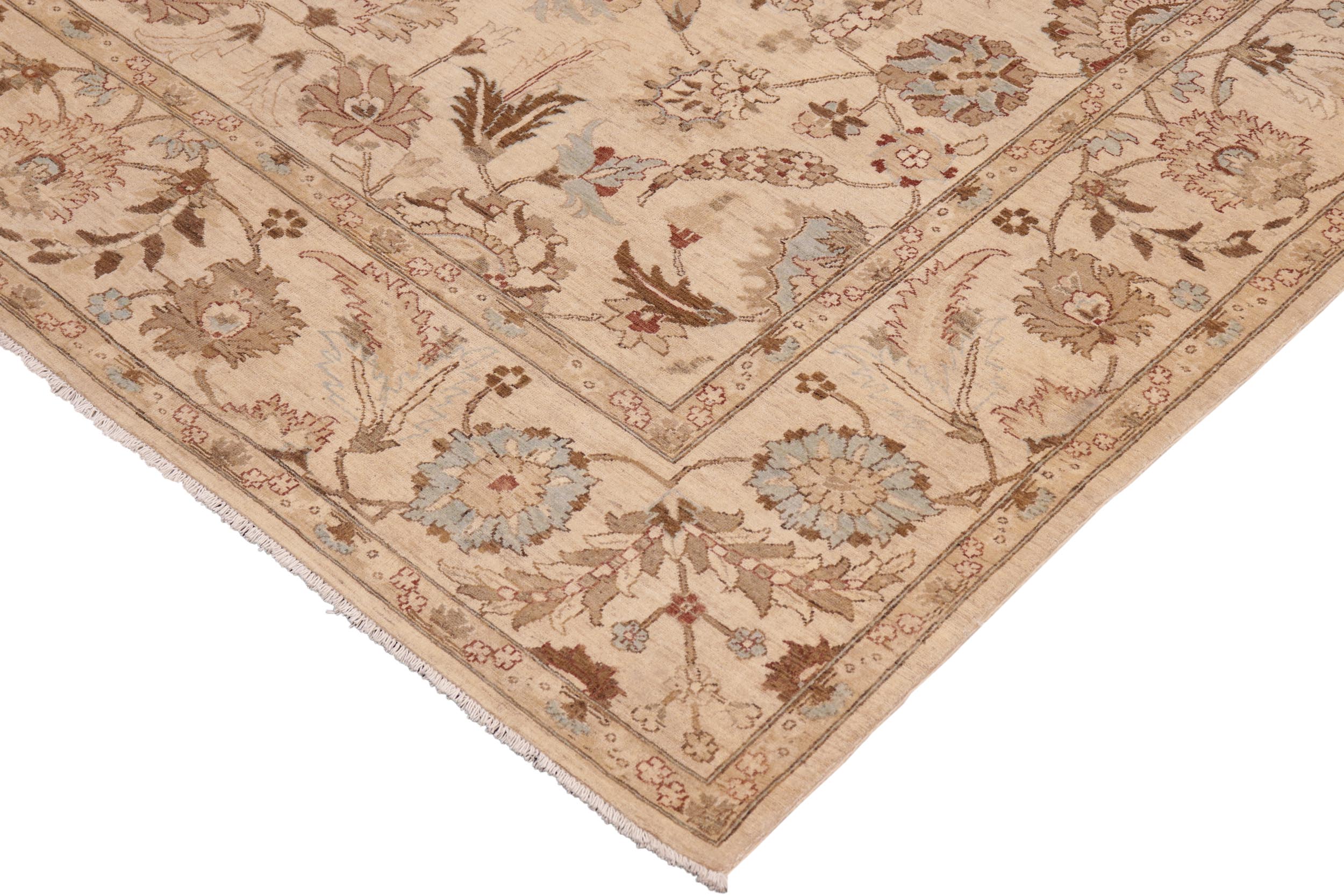 handmade Traditional Kafkaz Beige Tan Hand Knotted RECTANGLE 100% WOOL area rug 10x14