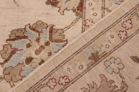 handmade Traditional Kafkaz Beige Tan Hand Knotted RECTANGLE 100% WOOL area rug 10x14