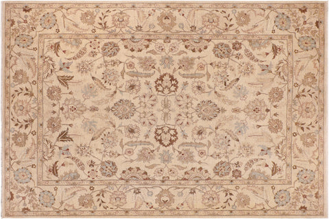 handmade Traditional Kafkaz Beige Tan Hand Knotted RECTANGLE 100% WOOL area rug 10x14