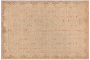 10x13 hand knotted Ziegler wool rug in gold - Classic Ziegler Alexandr