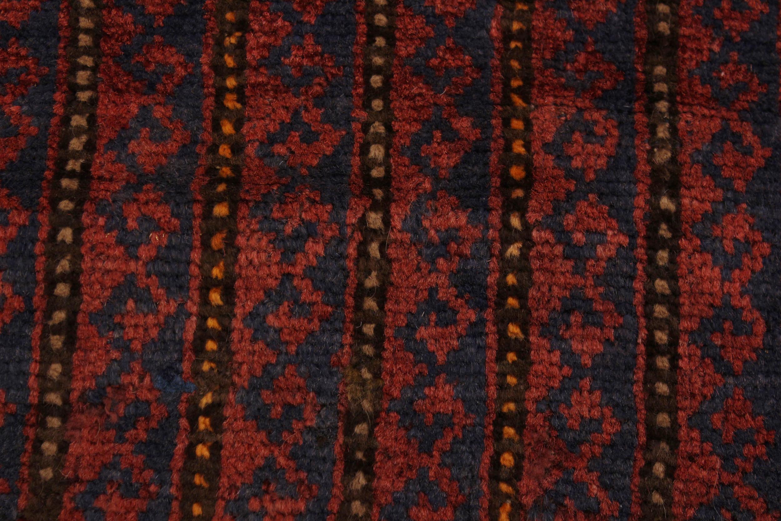 handmade Geometric Balouchi Red Blue Hand Knotted RECTANGLE 100% WOOL area rug 2x3