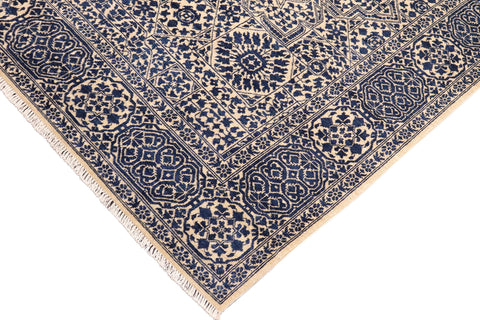handmade Geometric Mamluk Ivory Beige Hand Knotted RECTANGLE 100% WOOL area rug 8 x 10