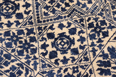handmade Geometric Mamluk Ivory Beige Hand Knotted RECTANGLE 100% WOOL area rug 8 x 10