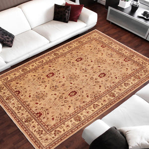handmade Traditional Kafkaz Tan Beige Hand Knotted RECTANGLE 100% WOOL area rug 10x14