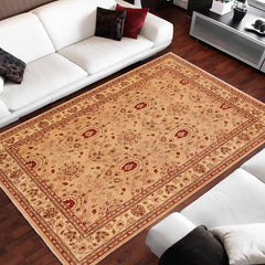 handmade Traditional Kafkaz Tan Beige Hand Knotted RECTANGLE 100% WOOL area rug 10 x 14