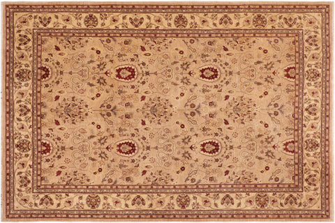 handmade Traditional Kafkaz Tan Beige Hand Knotted RECTANGLE 100% WOOL area rug 10x14