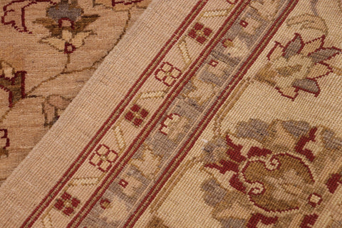 handmade Traditional Kafkaz Tan Beige Hand Knotted RECTANGLE 100% WOOL area rug 10x14