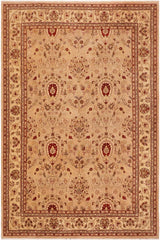handmade Traditional Kafkaz Tan Beige Hand Knotted RECTANGLE 100% WOOL area rug 10 x 14
