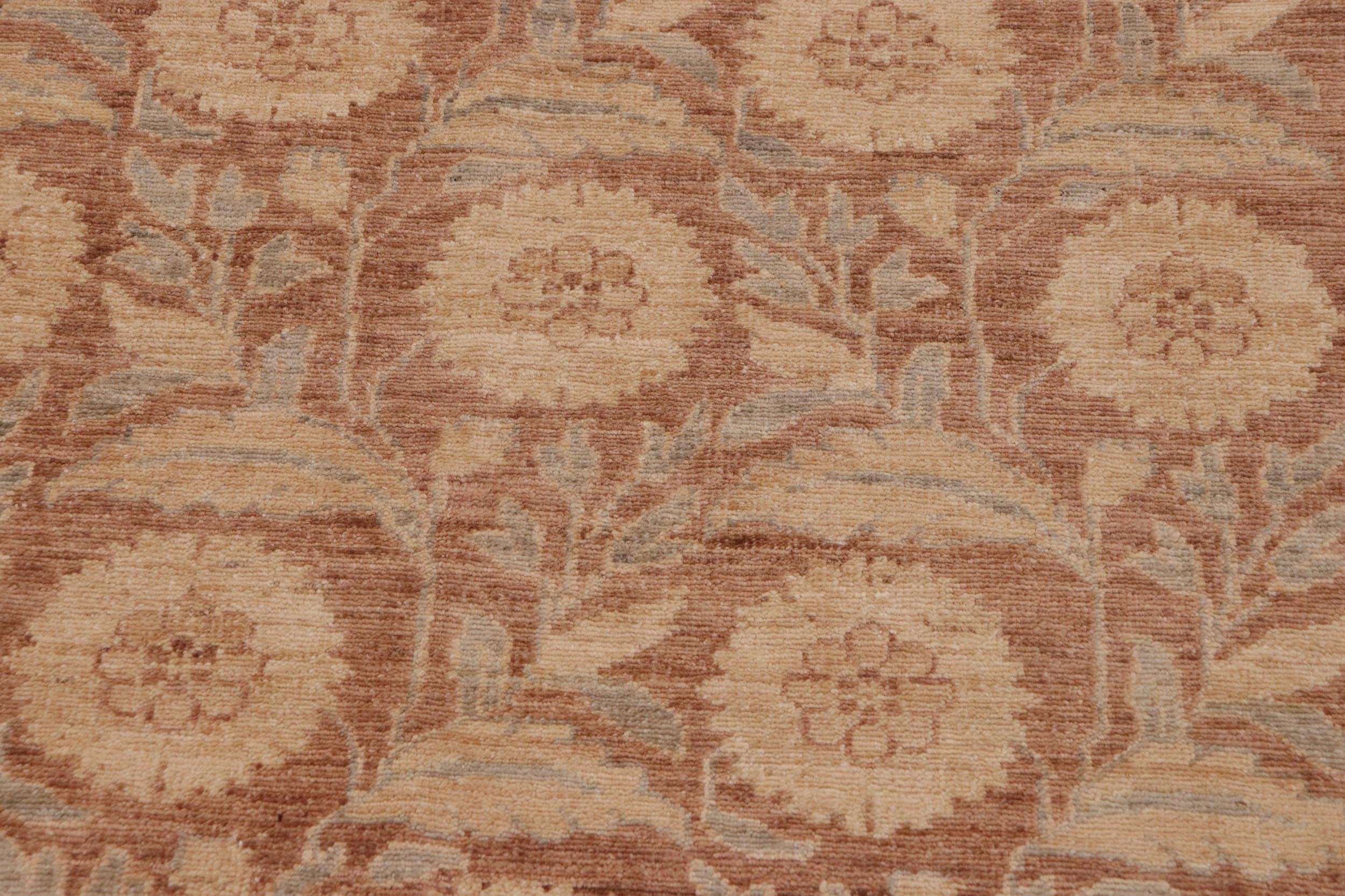 handmade Modern Kafkaz Brown Tan Hand Knotted RECTANGLE 100% WOOL area rug 10' x 14'