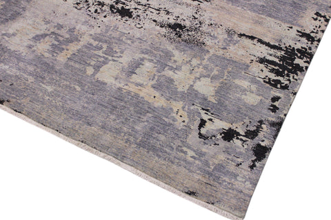 handmade Modern Kafkaz Gray Tan Hand Knotted RECTANGLE 100% WOOL area rug 11' x 15'