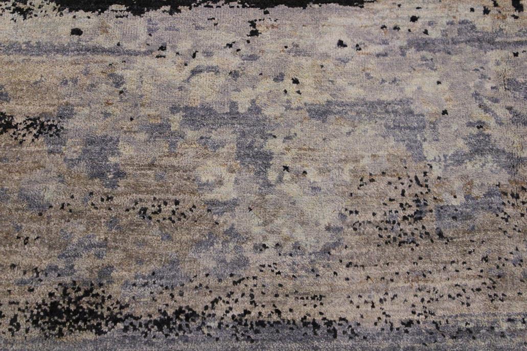 handmade Modern Kafkaz Gray Tan Hand Knotted RECTANGLE 100% WOOL area rug 11 x 15