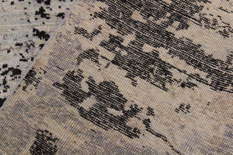 handmade Modern Kafkaz Gray Tan Hand Knotted RECTANGLE 100% WOOL area rug 11' x 15'