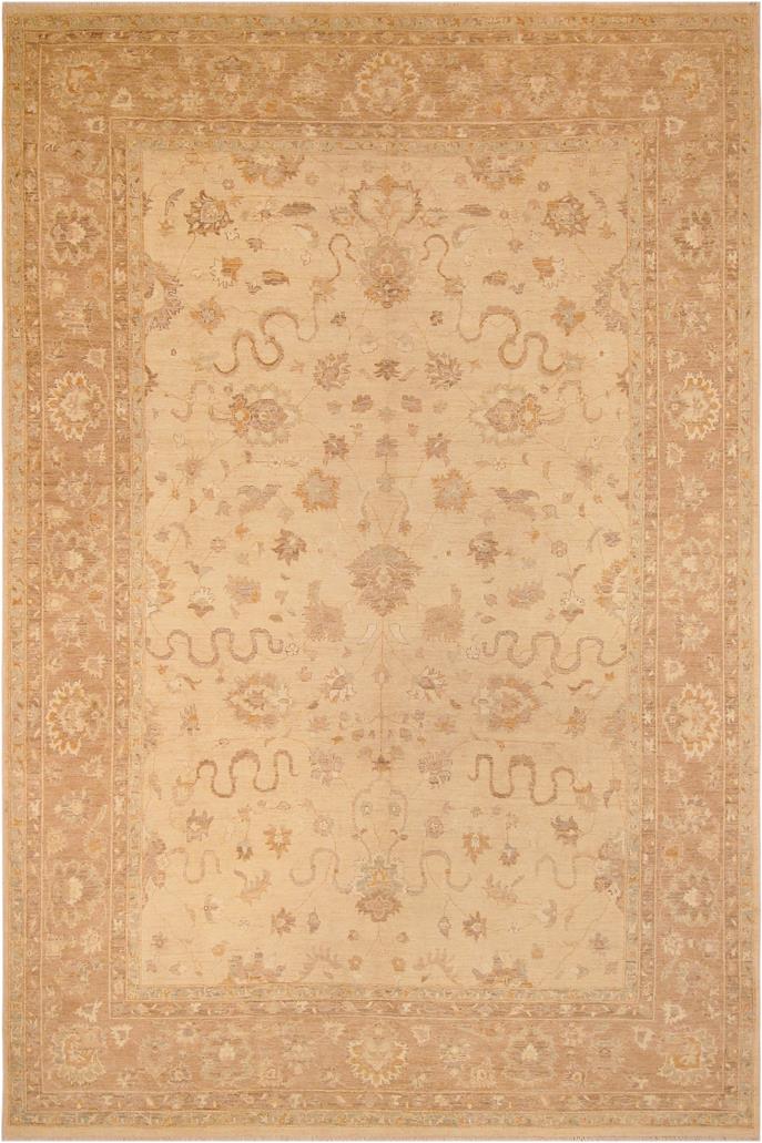 handmade Traditional Kafkaz Tan Brown Hand Knotted RECTANGLE 100% WOOL area rug 10 x 14