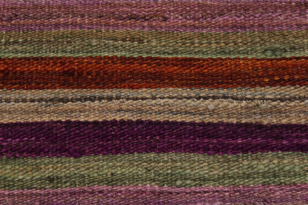 Flat Weave Kilim Antique Navaho Vintage handmade Modern Kilim Rust Purple Hand-Woven Rectangle 100% Wool Area Rug 3x4 