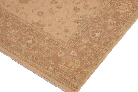 handmade Traditional Kafkaz Tan Brown Hand Knotted RECTANGLE 100% WOOL area rug 10x14