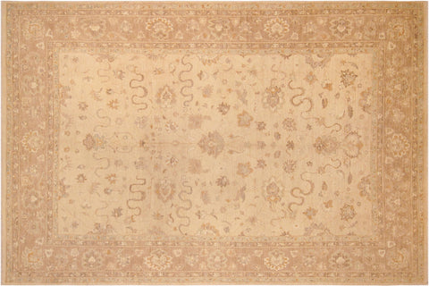 handmade Traditional Kafkaz Tan Brown Hand Knotted RECTANGLE 100% WOOL area rug 10x14