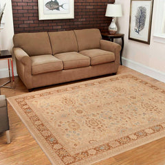 handmade Traditional Kafkaz Beige Brown Hand Knotted RECTANGLE 100% WOOL area rug 10 x 14