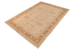 handmade Traditional Kafkaz Beige Brown Hand Knotted RECTANGLE 100% WOOL area rug 10 x 14