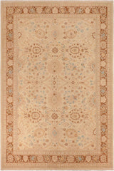 handmade Traditional Kafkaz Beige Brown Hand Knotted RECTANGLE 100% WOOL area rug 10 x 14