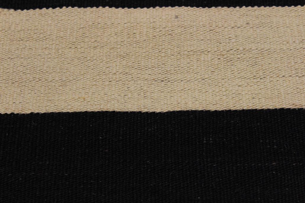Flat Weave Kilim Antique Navaho Vintage handmade Modern Kilim Ivory Black Hand-Woven Rectangle 100% Wool Area Rug 5x8 