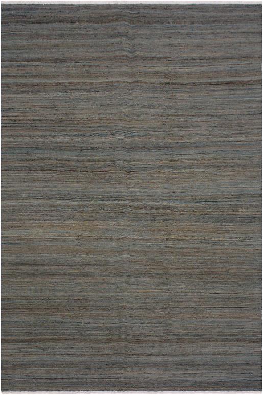 Flat Weave Kilim Antique Navaho Vintage handmade Modern Kilim Grey Blue Hand-Woven Rectangle 100% Wool Area Rug 4x6 