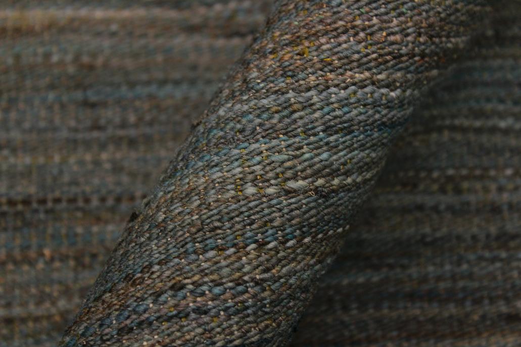 Flat Weave Kilim Antique Navaho Vintage handmade Modern Kilim Grey Blue Hand-Woven Rectangle 100% Wool Area Rug 4x6 