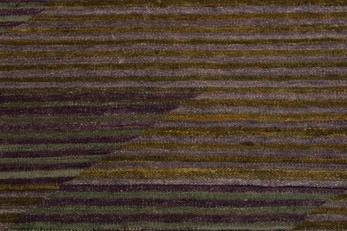 handmade Modern Kilim Ivory Brown Hand-Woven RECTANGLE 100% WOOL area rug 6x8