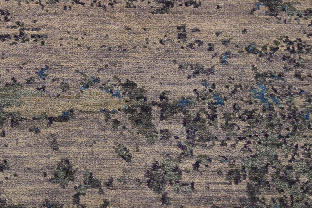 handmade Modern Kafkaz Grey Blue Hand Knotted SQUARE 100% WOOL area rug 8 x 8