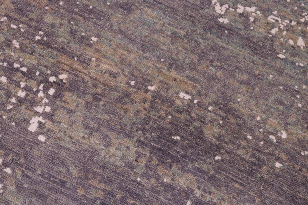 handmade Modern Kafkaz Grey Green Hand Knotted RECTANGLE WOOL&SILK area rug 6 x 9