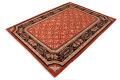 handmade Transitional Kafkaz Rust Black Hand Knotted RECTANGLE 100% WOOL area rug 10 x 14