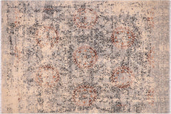 handmade Modern Kafkaz Beige Grey Hand Knotted RECTANGLE 100% WOOL area rug 9' x 12'