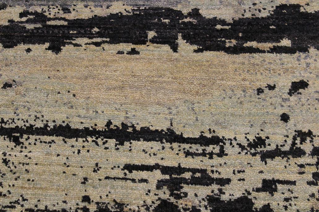 handmade Modern Kafkaz Grey Black Hand Knotted RECTANGLE 100% WOOL area rug 12 x 15