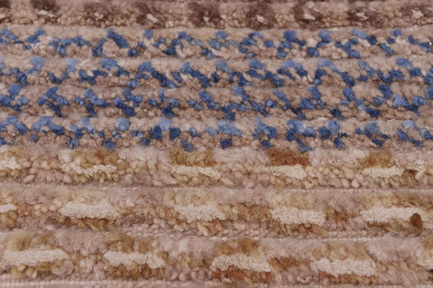 handmade Geometric Moroccan Hi Grey Gold Hand Knotted RECTANGLE 100% WOOL area rug 7' x 10'