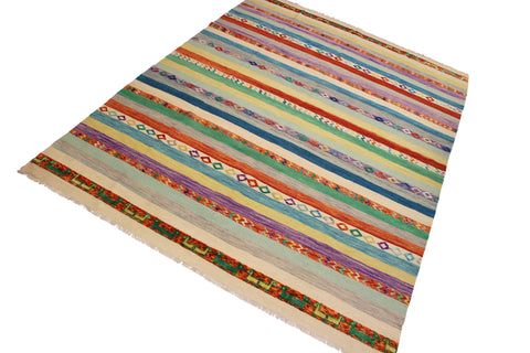 handmade Geometric Moroccan Hi Ivory Rust Hand Knotted RECTANGLE 100% WOOL area rug 10' x 13'