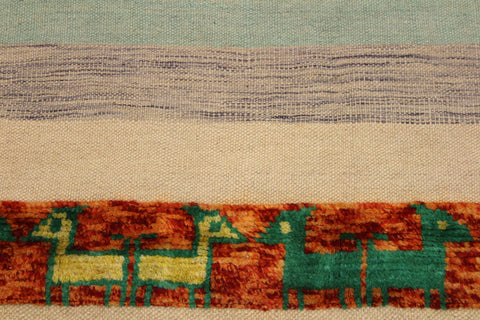 handmade Geometric Moroccan Hi Ivory Rust Hand Knotted RECTANGLE 100% WOOL area rug 10' x 13'