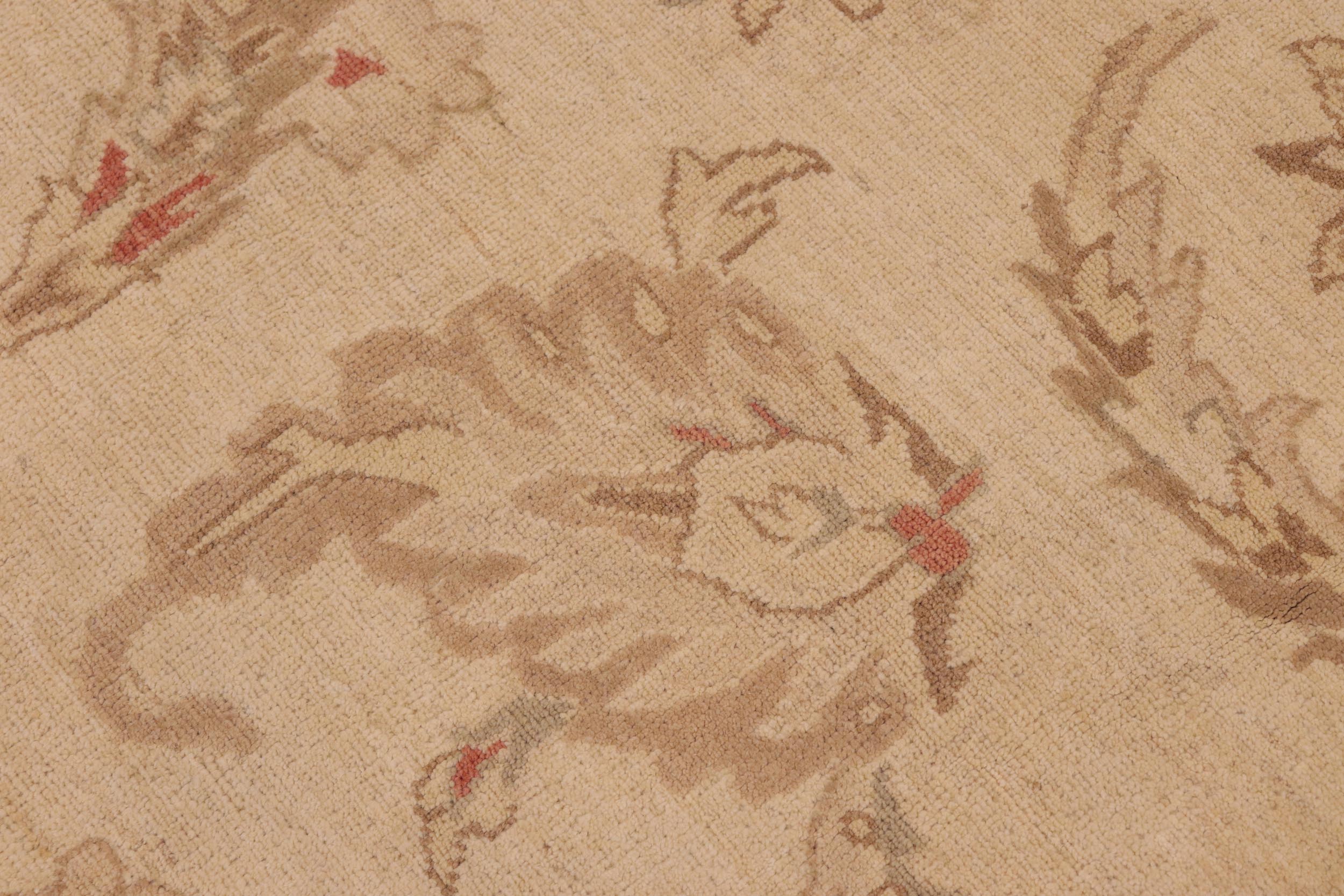 handmade Traditional Kafkaz Beige Brown Hand Knotted RECTANGLE 100% WOOL area rug 10x14