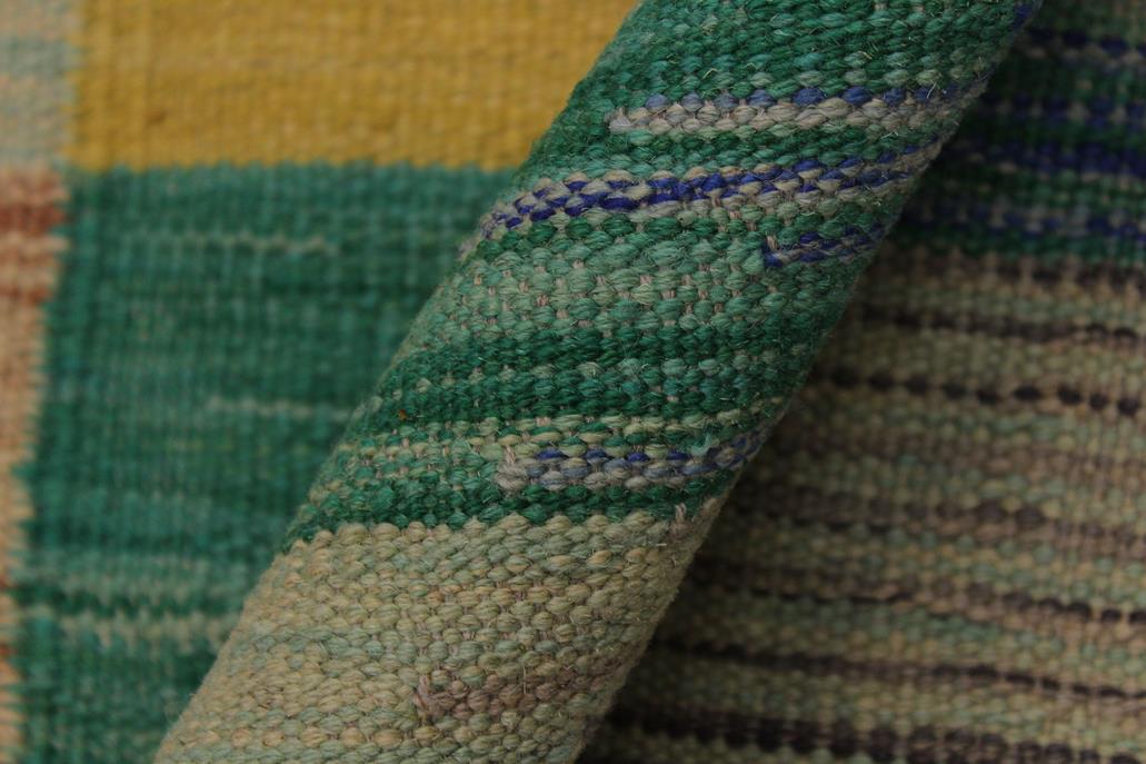 Flat Weave Kilim Antique Navaho Vintage handmade Modern Kilim Ivory Purple Hand-Woven Rectangle 100% Wool Area Rug 6x8 