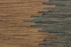 handmade Modern Kilim Grey Blue Hand-Woven RECTANGLE 100% WOOL area rug 6x8