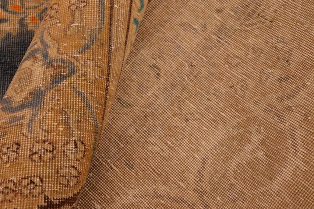 handmade Vintage Hand Painte Grey Gold Hand Knotted RECTANGLE 100% WOOL area rug 10 x 13